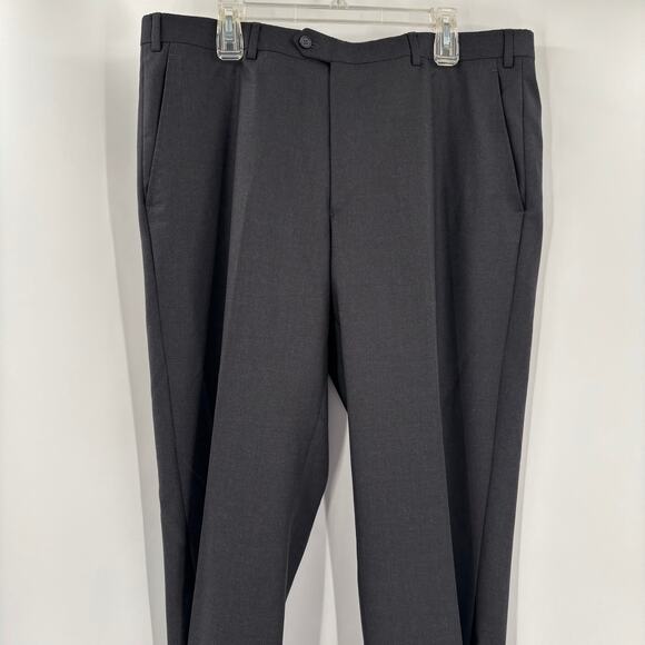 Santorelli Mens 38x27 Charcoal Gray Luxury Serge Made in Italy Dress Pants - Picture 6 of 8